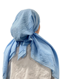 Valeri Sky Blue Bamboo Pre-Tied Bandanna with Full Grip