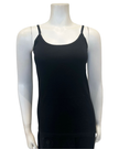 Cotton Touch 510 Black Cotton Sleeveless Camisole Undershirt myselflingerie.com