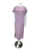 24131A Lavender Short Sleeve Ties Modal Nightshirt