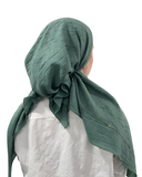 Valeri Green Bamboo Pre-Tied Bandanna with Full Grip