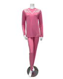 Iora Lingerie 24222C Hot Pink Lace Detail Modal Pajamas Set myselflingerie.com