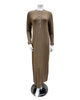 Velvet AK846MO Mocha Hotel Style Button Down Modal Nightgown myselflingerie.com