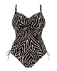 Fantasie 504531 Monochrome Silhouette Island Front Twist Underwire Swimsuit myselflingerie.com