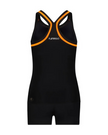 Flamingo 2ZOR Black Orange Trim 2 Piece Teen's Bathing Suit Tank with Shorts myselflingerie.com