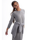 Snooze by Rojo 0174 Grey Chiller Modal Nightgown & Hoodie Set myselflingerie.com