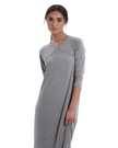 Snooze by Rojo 0174 Grey Chiller Modal Nightgown & Hoodie Set myselflingerie.com