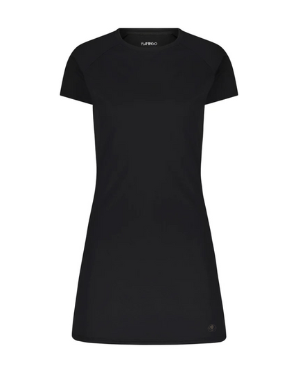 Flamingo 24FL803TUNIC-BK Black Short Sleeve Swim Rashguard Tunic Top myselflingerie.com