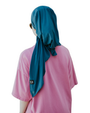 Tie Ur Knot Turquoise Dri Fit Ribbed Adjustable Pre-Tied Swim Bandanna with Dust Bag myselflingerie.com