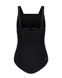 Flamingo 23FLW01-BK Black Shirred Soft Cups Swimsuit myselflingerie.com