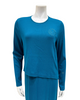 Angelice C-6522 Teal Blue Logo Ribbed Modal Nursing Nightgown myselflingerie.com