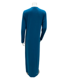 Angelice C-6522 Teal Blue Logo Ribbed Modal Nursing Nightgown myselflingerie.com