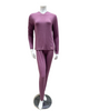 Angelice C-7143 Lavender Emblem Ribbed V Neck Modal Pajamas Set myselflingerie.com