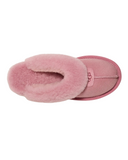 UGG 5125 Dusty Orchid Coquette Clog Suede Slippers with Fur Trim Myselflingerie.com