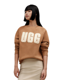 UGG 1123718 Chestnut/Plaster Madeline Fuzzy Logo Crewneck Sweater Myselflingerie.com