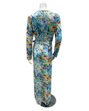 Oh! Zuza 4336 Blue Floral Mix Modal Morning Robe Myselflingerie.com