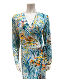 Oh! Zuza 4336 Blue Floral Mix Modal Morning Robe Myselflingerie.com