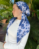 Scarf Bar Royal Blue Rose Classic Pre-Tied Bandanna with Full Grip Myselflingerie.com