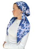 Scarf Bar Royal Blue Rose Classic Pre-Tied Bandanna with Full Grip Myselflingerie.com