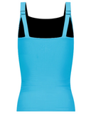 Flamingo 24FLRUCH2Z-L Blue Ruched Soft Cups Tankini Swim Top Myselflingerie.com