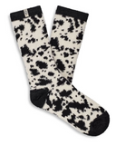 UGG Black/White Gazella Leslie Graphic Crew Socks