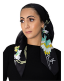 Tie Ur Knot Le Blanc Blossom Square Scarf myselflingerie.com