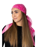 Tie Ur Knot Monochrome Pink Toile Adjustable Pre-Tied Bandanna with Full Non Slip Grip myselflingerie.com