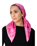 Tie Ur Knot Monochrome Pink Toile Square Scarf myselflingerie.com