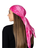 Tie Ur Knot Monochrome Pink Toile Adjustable Pre-Tied Bandanna with Full Non Slip Grip myselflingerie.com