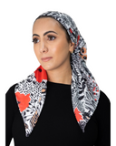 Tie Ur Knot Abstract Floral Square Scarf myselflingerie.com