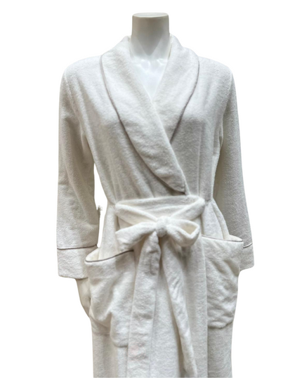 Iora Lingerie 23320C White Plush Luxurious Terry Wrap Robe myselflingerie.com