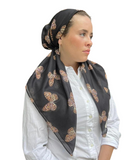 Scarf Bar Leopard Butterfly Classic Pre-Tied Bandanna with Full Grip myselflingerie.com