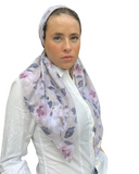 Scarf Bar Dusty Pink Blossoms Classic Pre-Tied Bandanna with Full Grip myselflingerie.com