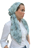 Scarf Bar Slate Grey Tiger Classic Pre-Tied Bandanna with Full Grip myselflingerie.com