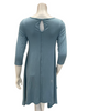 Oh! Zuza OZ246 Aqua Blue Flared Modal Nightshirt with White Lace Neckline myselflingerie.com