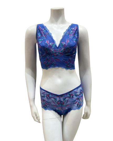 Cosabella PARAD1303+0771 Portofino Blue Paradiso Curvy Bralette Set myselflingerie.com