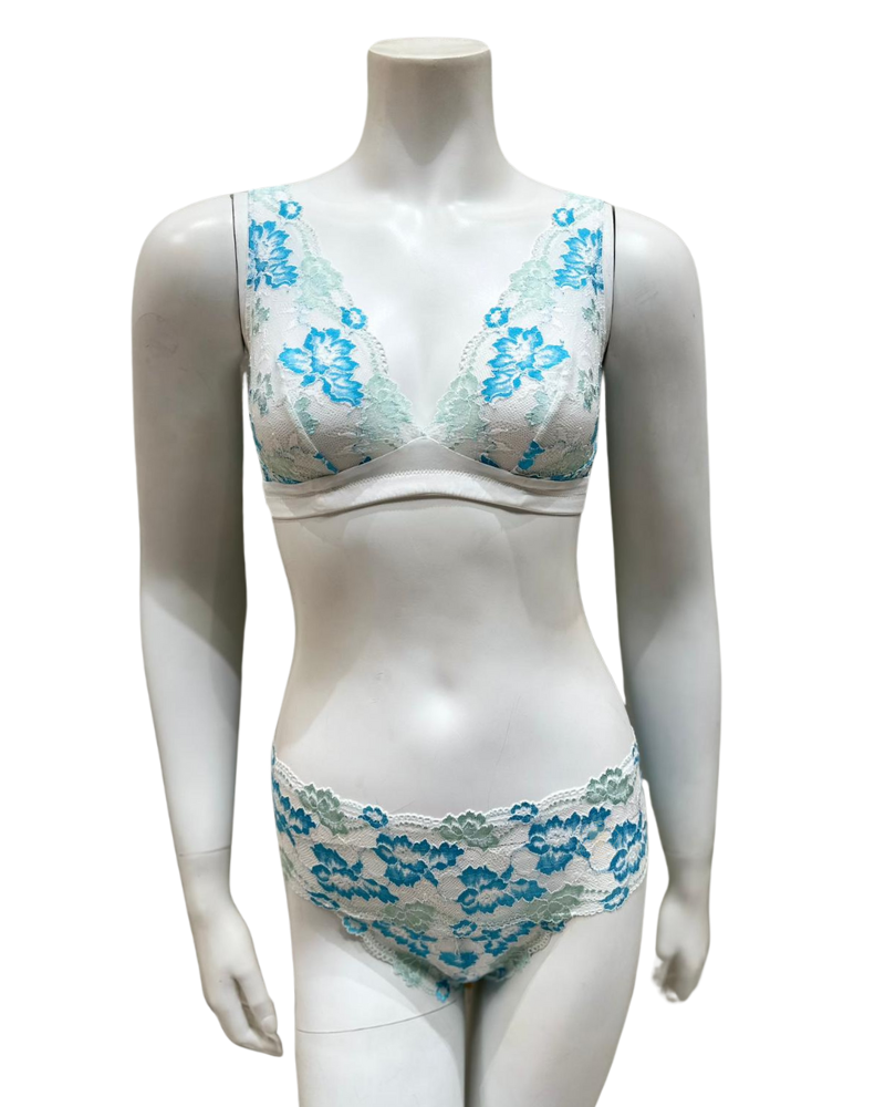 Cosabella SAVON1302+0723 Savona White/Verde Bralette Set myselflingerie.com