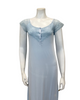 Oh! Zuza 4213 Light Blue Lace Cap Sleeve Modal Nightgown myselflingerie.com