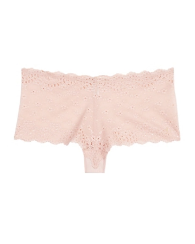 Btempted 910219 + 945219 Eyelet Inspired Pale Peach Bralette Set myselflingerie.com