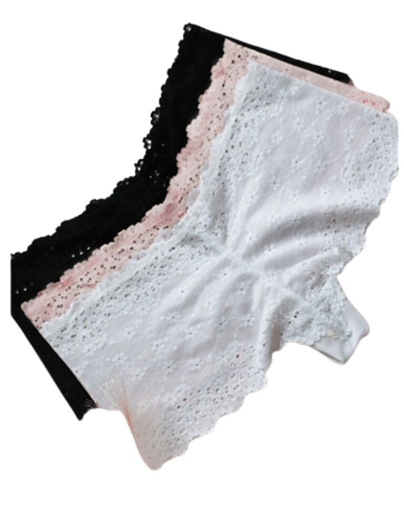 Btempted 910219 + 945219 Eyelet Inspired Pale Peach Bralette Set myselflingerie.com