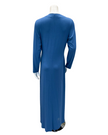 Pen-ky 11908 Blue Gold Veins Cotton Nursing Nightgown myselflingerie.com