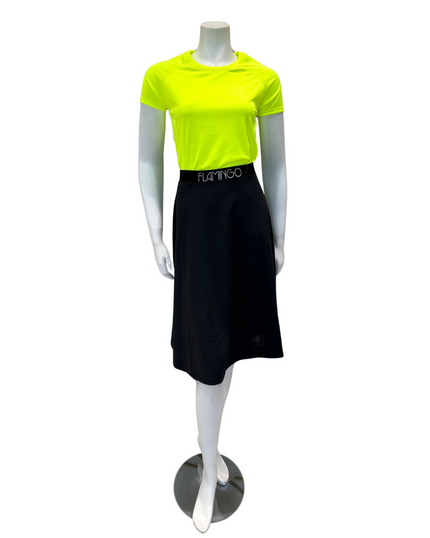 Flamingo 24FL402-BK Black Flairy Swim Skirt Regular Length myselflingerie.com