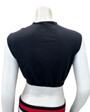 Liliana C-5553R Black Rayon Crop Sleeveless Shell myselflingerie.com