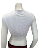 Liliana C-5553R White Rayon Crop Sleeveless Shell myselflingerie.com