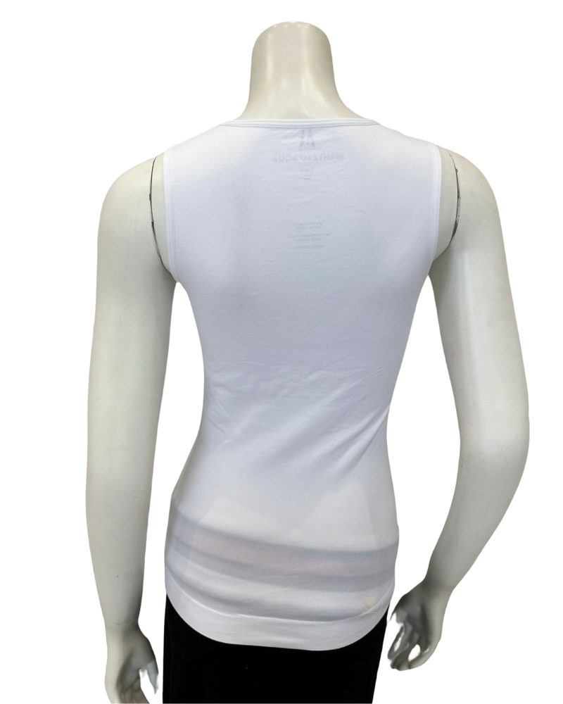 Manteau Aqua MA-1037 White Sleeveless Tank / Shell Top myselflingerie.com