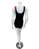 Flamingo 24FL071G Guard Red Strap Ribbed Logo Swimsuit myselflingerie.com