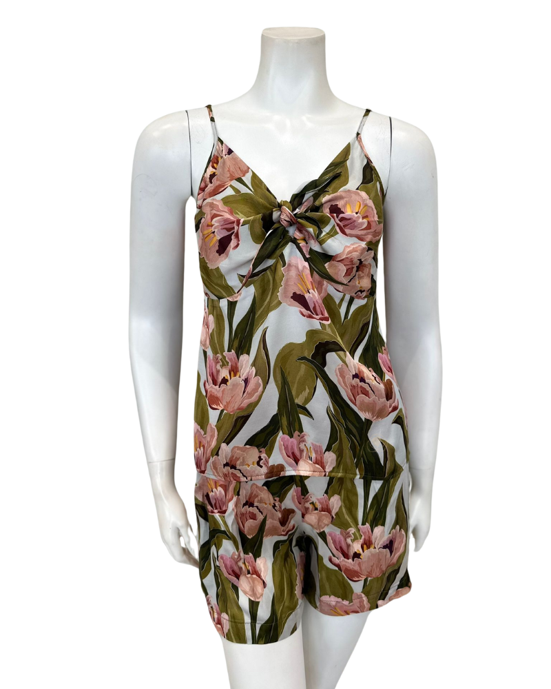 Oh! Zuza 4206 Spring Floral Print Cami & Shorts Set myselflingerie.com