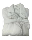 3887103 White Plush Long Terry Wrap Bath Robe