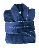 61302 #339 Dark Lapis Blue Cotton Blend Luxury Bath Robe
