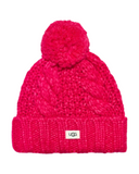 UGG Cerise Infants Cable Knit Beanie & Mittens Set