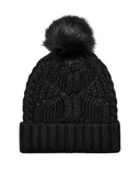 UGG Black Cable Beanie with Pom